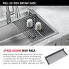 Lavabo de cocina tipo estación de trabajo con un receptáculo de acero inoxidable de 33" de montaje bajo encimera encastrado, con reborde WorkFlow™ y accesorios